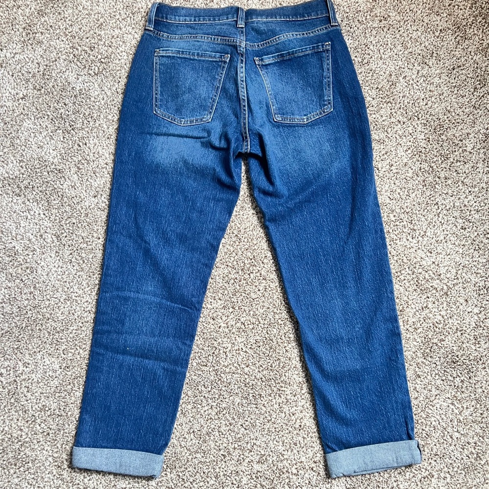 Old Navy Women's Dark Blue Boyfriend Jeans - Picture 4 of 5